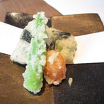 さ蔵 - 揚げ物：蓮根磯部揚げ