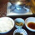 食事処ふくや - しゃぶしゃぶ鍋。