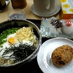 手打うどん くうかい - くうかい●やまかけ･ひやひや･しっかり&ｷｬﾍﾞﾂのﾒﾝﾁｶﾂ&おにぎり