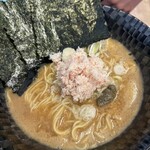 ラーメンかみすや - カニ白湯 シンプル のりトッピング