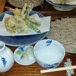 蕎誠庵あさひ - 海老と野菜天ぷら蕎麦