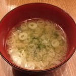 磯丸水産 - 生海苔味噌汁