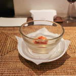 かわ村 - 2015.05再訪：stzucchino フルーツトマトの葛豆腐☆