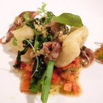 フレンチ サクラ - ランチコース 5400円 の穴子のフリットと蛍烏賊 トマトソース