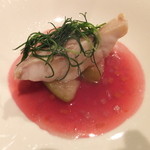 ボウ・デパール青山倶楽部 - 黄ハタのスナッケ ハイビスカスのブイヨン