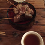 西尾さん - 静岡おでん。たまご、大根、練り物です。スープは別皿で。味が染みていて本当に美味しい！