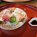 小田井宿 豊庵 - お造り（本鮪・カンパチ・メイチ鯛・アラ）