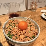 焼鳥 ふくなが - 濃厚鶏そぼろご飯