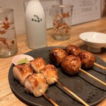 焼鳥 ふくなが - 皮もも、つくね