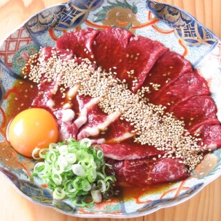 57度火入れ和牛ユッケで祝う夜