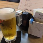 居酒屋 誠 - 生ビールと卓上模様