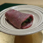 野嵯和 - 行者にんにくの和牛巻き