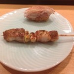 鮨し人 - のど黒串、ズワイガニ