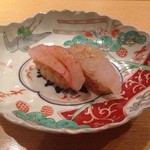 鮨し人 - 甘海老、白海老昆布〆