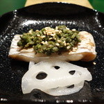 野嵯和 - 太刀魚の照り焼きタラの芽乗せ