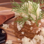 il tram - 宮崎産　黒毛和牛のリエットとカリフラワー；アップ