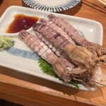 居酒屋 いま家 - 剥きシャコ1,100円。爪の中の身もしっかりいただきました。