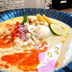 帆立と鯛と麺 - 