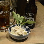 大島や - 15/3月　蒸し鶏とセロリのマヨ和え