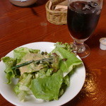 サラダ アイスコーヒー