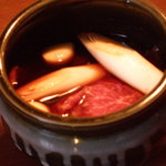 Mokumokusakaba - 特製タレで、カルビを壷でつけちゃいました。　うまし！　