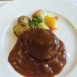 レストラン 竜神亭 - メイン、ハンバーグステーキ。相変わらず旨し♥