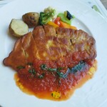 レストラン 竜神亭 - メイン、豚肉にのピカタ