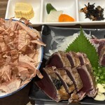 日光丸食堂 - 料理写真:鰹の藁焼き定食（とろ）　1628円