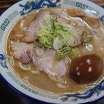 長尾中華そば - こく煮干し950円＋黒玉子150円