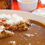 クレプスキュール・カフェ - カレーランチ(ビーフカレー・サラダ・スープ・アイスコーヒー)：750円