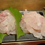 鯛めし槇 - 鯵のタタキのような鯛　
