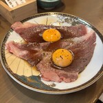 湯と巻 に鼓ん - 伊予黒毛和牛の炙りすき焼き風