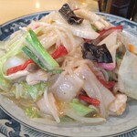万福 - 皿うどん 980円 小ライス 170円