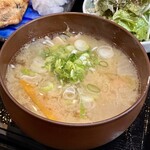 おばんざい食堂 いち - 焼魚（ホッケ）定食(\1,200)　豚汁