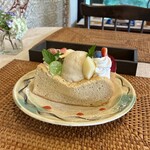 カフェまるぜん - 米粉のシフォンアイスサンド(\800)