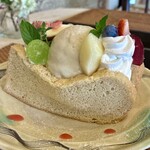 カフェまるぜん - 米粉のシフォンアイスサンド(\800)