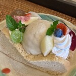 カフェまるぜん - 米粉のシフォンアイスサンド(\800)