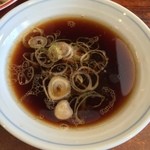 中華そば しば田 - 味玉チャーシューつけそばのつけ汁（￥1,100）5/11/2015