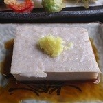 Teuchi Soba Maie - 2012/08/14 13:10頃訪問　蕎麦豆腐は田舎風でいいね