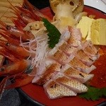 魚菜屋 - のど黒甘海老丼(２８００円税別)