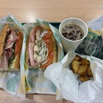 SUBWAY - アメリカンクラブハウス(レギュラー)\710 生ハムマスカルポーネ(レギュラー)\630 ポテトドリンクセット\440(アイスコーヒー\50加算)