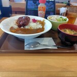 すき家 - ポークロックカレー(並盛)サラダセット 1,090円⇨1,010円 ♪