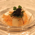 茹ホワイトアスパラガスとフレッシュ キャビア　(2015/04)