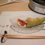 美津富 - デザートにイチヂクは珍しい