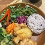 鳥〇食堂×タニタカフェ - タニタカフェ＋定食　とり天