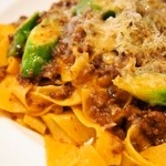 麺匠 パスタバカ一代 - 贅沢パスタコース（タリアテッレ ボロネーゼ 燻製チーズと共に）