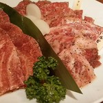 焼肉トラジ - ツラミ、ハラミ、中落ちカルビ