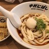 博多うどん 中村にぼし - かけうどん「冷」590円とごぼ天トッピング150円