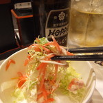 Yoshinoya - キャベツと紅生姜を一緒に食べてみる（2015年5月）