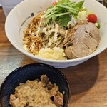 Ramen life 騰 - 【限定】冷やしまぜそば＋肉かすアブラ　1200＋150円